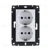 Розетка штепсельная SCHUKO двойная 16A/250 В, белый Kollinger REA-032WH для Aspekt, Eleganz, Reflex REA-032WH - 1