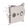 Розетка двойная TV (мама) + спутниковая SAT, кашемир матовый Kollinger REA-035CM для Aspekt, Eleganz, Reflex REA-035CM - 2