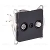 Розетка двойная TV (мама) + спутниковая SAT, черный матовый Kollinger REA-035BM для Aspekt, Eleganz, Reflex REA-035BM - 2