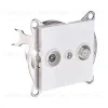 Розетка двойная TV (мама) + спутниковая SAT, белый Kollinger REA-035WH для Aspekt, Eleganz, Reflex REA-035WH - 2