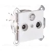Розетка тройная TV (мама) + TV (папа) + спутниковая SAT, белый Kollinger REA-036WH для Aspekt, Eleganz, Reflex REA-036WH - 2