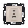 Розетка USB A+C 20W, золотой Kollinger REA-037GD для Aspekt, Eleganz, Reflex REA-037GD - 1