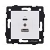 Розетка USB A+C 20W, белый матовый Kollinger REA-037WM для Aspekt, Eleganz, Reflex REA-037WM - 1