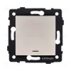 Выключатель 1-клавишный 10А/250В с LED подсветкой, изогнутый, золотой Kollinger REA-R-002GD для Aspekt, Eleganz, Reflex REA-R-002GD - 1