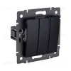 Выключатель 3-клавишный 10А/250В, изогнутый, черный Kollinger REA-R-012BK для Aspekt, Eleganz, Reflex REA-R-012BK - 2