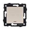 Выключатель 1-клавишный проходной 10А/250В с LED подсветкой, золотой Kollinger REA-S-004GD для Aspekt, Eleganz, Reflex REA-S-004GD - 1