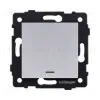 Выключатель 1-клавишный проходной 10А/250В с LED подсветкой, серый Kollinger REA-S-004GY для Aspekt, Eleganz, Reflex REA-S-004GY - 1