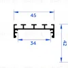 Алюминиевый профиль накладной/подвесной Profile System 42*45 для светодиодной ленты до 33,4мм Ambrella Light Illumination GP3070AL GP3070AL - 2