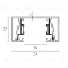 Шинопровод 2-контактный без стыковочного паза, 3м Lightstar Barra 502038-P 502038-P - 2
