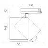 Трековый трехфазный светильник Quattro LED с адаптером Lightstar Alta Base A5436QT (215436 + 594046) A5436QT - 2