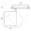 Трековый трехфазный светильник Quattro LED с управлением DALI Lightstar Alta Base A5447DALI A5447DALI - 2