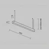 Линейный подвесной светильник Maytoni Technical 4000K 50x50 (Черный, 1 м) LL312028 LL312028 - 4