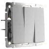 Выключатель трехклавишный Werkel (серебряный) W1130006 4690389164866 a050876 4690389164866 - 1