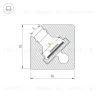 Профиль c экраном Arlight SL-KANT-H10-SQUARE-2000 CHAMPAGNE GOLD (Алюминий+пластик) 055320 055320 - 2