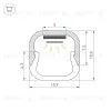 Профиль Arlight LINE-D-1111-2000 SQUARE ANOD (Алюминий) 061084 061084 - 2