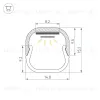 Профиль Arlight LINE-D-1515-2000 SQUARE ANOD (Алюминий) 061083 061083 - 2
