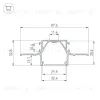 Профиль Arlight Arlight LINIA32-FANTOM-MID-2000 ANOD (Алюминий) 058472 058472 - 3