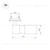 Спот Arlight LGD-ARTEMIS-BUILT-FLAP-R55-12W Warm2700 (BK, 8-80 deg, 230V) (IP20 Металл) 062274 062274 - 6