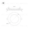 Встраиваемый светильник Arlight MS-EDGE-R120-6W Warm3000 (WH, 115 deg, 230V) (IP44 Металл) 049176 049176 - 6