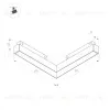 Трековый магнитный светильник Arlight MAG-ORIENT-FLAT-ANGLE-L295-18W Warm2700 (BK, 100 deg, 48V) (IP20 Металл) 060733 060733 - 2