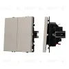 Механизм выключателя двухклавишный непроходной Arlight SWT-NOBE-MK02-SFPL-CA (230V, 10A) 059419 059419 - 1