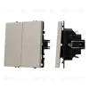 Механизм выключателя двухклавишный проходной Arlight SWT-NOBE-MKP2-SFPL-CA (230V, 10A) 059422 059422 - 1