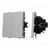 Механизм выключателя двухклавишный проходной Arlight SWT-NOBE-MKP2-SFPL-IS (230V, 10A) 059423 059423 - 1