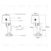Настольная лампа Uniel UL-00013445 UML-B465 E14 WHITE/BLACK UML-B465 E14 WHITE/BLACK - 3
