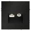 Розетка телевизионная встраиваемая Voltum S70 TV+RJ45 кат. 6, (черный матовый) VLS060708 VLS060708 - 2
