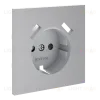 Накладка для розетки с заземлением и защитными шторками, с USB A+A Voltum S70 (серый) VLS000916 VLS000916 - 3