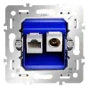Механизм розетки TV+RJ45 кат. 6 Voltum S70 VLS0607M VLS0607M - 1