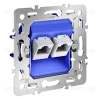 Механизм розетки компьютерной двойной RJ45+RJ45 кат.6 Voltum S70 VLS0602M VLS0602M - 2