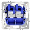 Механизм розетки компьютерной двойной RJ45+RJ45 кат.6 Voltum S70 VLS0602M VLS0602M - 3