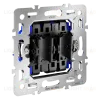 Механизм проходного переключателя двухклавишного 10А Voltum S70 VLS0203M VLS0203M - 2