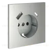 Накладка для розетки с заземлением и защитными шторками, с USB A+C Voltum S70 (сталь) VLS001005 VLS001005 - 2