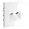 Розетка телевизионная встраиваемая Voltum S70 TV+RJ45 кат. 6, (белый глянцевый) VLS060701 VLS060701 - 3