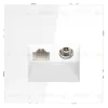 Розетка телевизионная встраиваемая Voltum S70 TV+RJ45 кат. 6, (белый глянцевый) VLS060701 VLS060701 - 2