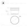 Насадка с изменяемым углом Arlight LGD-ARTIFACT-ZOOMLENS-R65 (BK, 10-50 deg) (Металл) 059711 059711 - 3