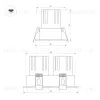 Карданный светильник Arlight MS-FLOW-BUILT-S157x85-2x6W Day4000 (WH, 55 deg, 230V) (IP20 Металл) 060936 060936 - 2