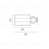 Питание боковое встраиваемое к треку 5030xx-R Lightstar Quattro 503117-RPS 503117-RPS - 2