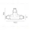 Соединение левое тройное перекидное с подводом питания к треку 5040xx-(F)/(R) Lightstar Quattro 504137-FRPSL 504137-FRPSL - 2