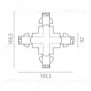 Соединение крестовое с подводом питания к треку 5040xx-(F)/(R) Lightstar Quattro 504146-FR 504146-FR - 2