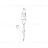 Подвод питания на 48V черный Lightstar Due Hermes 510117 510117 - 2