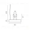 Блок питания 48V на шинопровод к 210ххх/270ххх 100W черный Lightstar Due Hermes 510217 510217 - 2