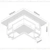 Коннектор угловой для встраиваемого магнитного шинопровода Ambrella Light Track System GL1971 GL1971 - 4