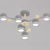Люстра на штанге Reluce 68730-0.3-06 GX53 GREY+WOOD 68730-0.3-06 GX53 GREY+WOOD - 1