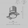 Встраиваемый светильник Maytoni Technical Mini DL059-7W4K-TRS-B DL059-7W4K-TRS-B - 9