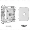 Комплект механизма TV розетки Ambrella Volt SAT 5-2400MHz 3.5dB OMEGA MO133050 Белый матовый QUANT (OP1330, VM215) MO133050 - 2