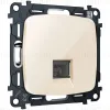 Комплект механизма компьютерной розетки Ambrella Volt RJ-45 (8P8C) CAT6A экранированной с автоматической защитной шторкой OMEGA MO312005 Бежевый глянец QUANT (OP3120, VM185) MO312005 - 5