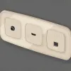 Комплект механизма компьютерной розетки Ambrella Volt RJ-45 (8P8C) CAT6A экранированной с автоматической защитной шторкой OMEGA MO332005 Бежевый матовый QUANT (OP3320, VM185) MO332005 - 4